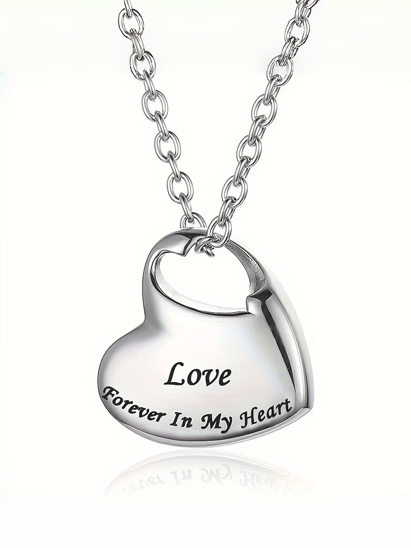 Custom Engraved Heart Memorial Necklace
